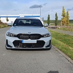 G20 LCI Brooklyn Grau mit Winterreifen auf BMW 796 M jet black