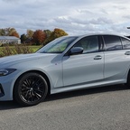 G20 LCI Brooklyn Grau mit Winterreifen auf BMW 796 M jet black